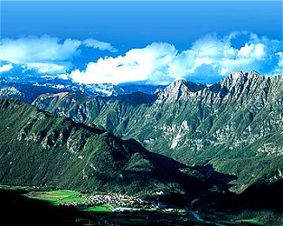 Veduta di Caporetto (Kobarid), in Slovenia